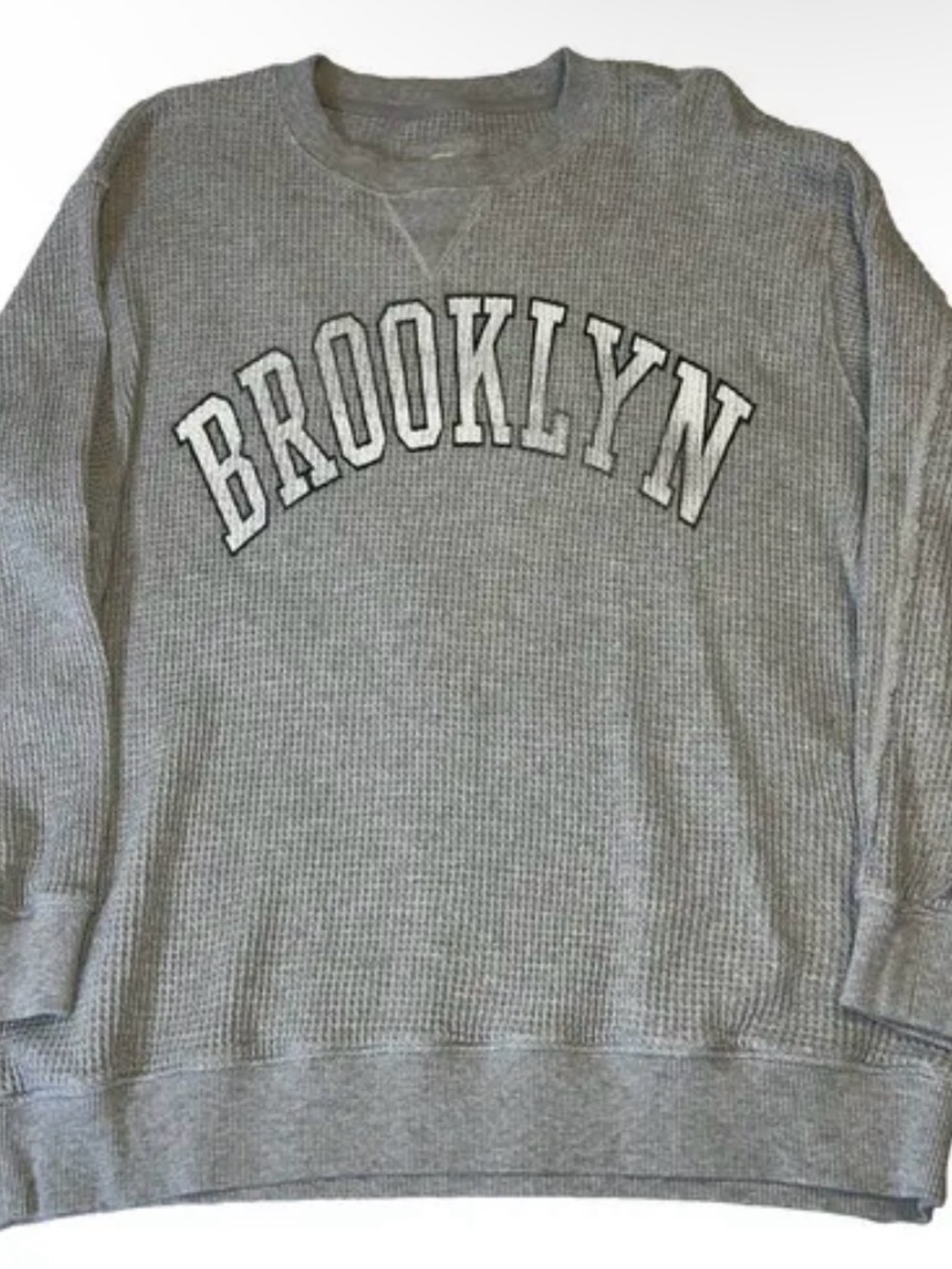 Brooklyn Graphic Thermal Sweatshirt aerie- Gray